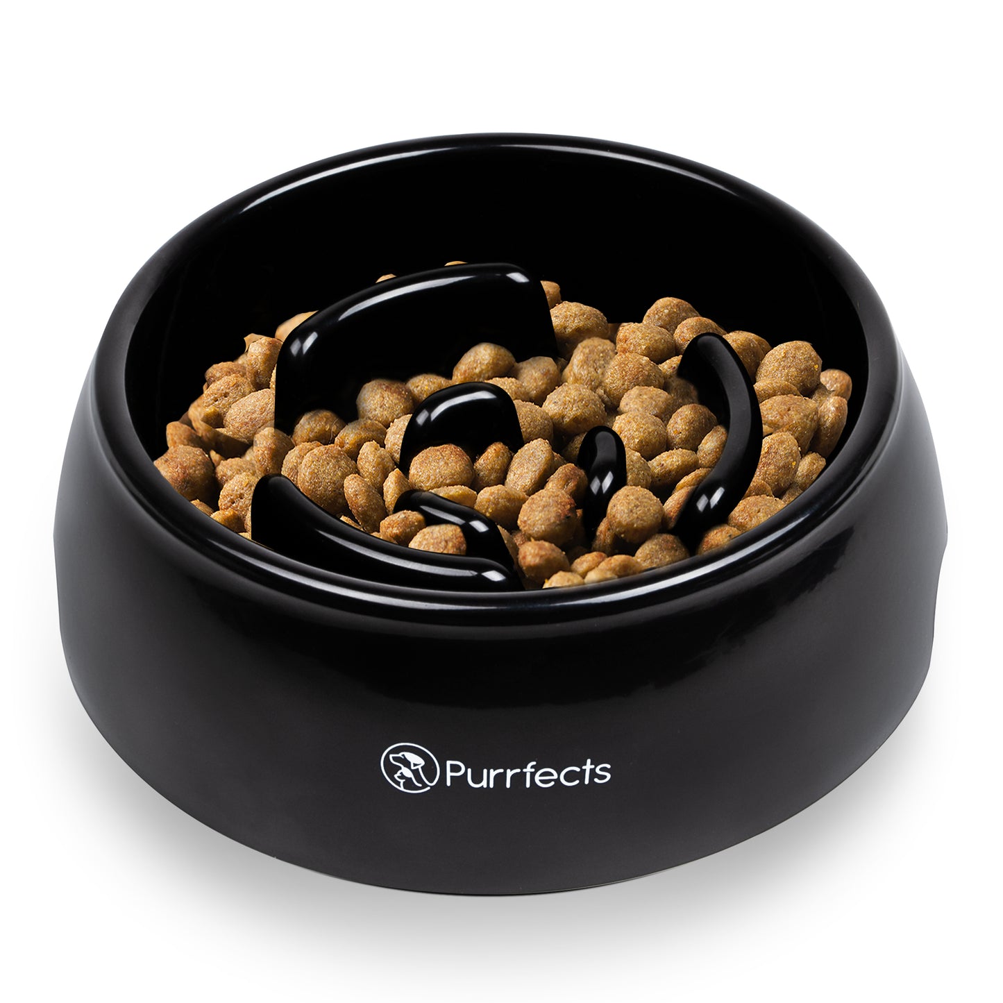 Medium black slow feeder bowl