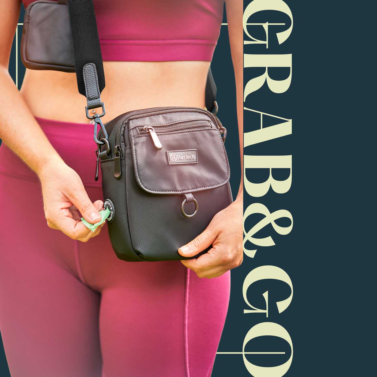 Purrfects Dog Walking Bag - Grab & Go Range (Black)