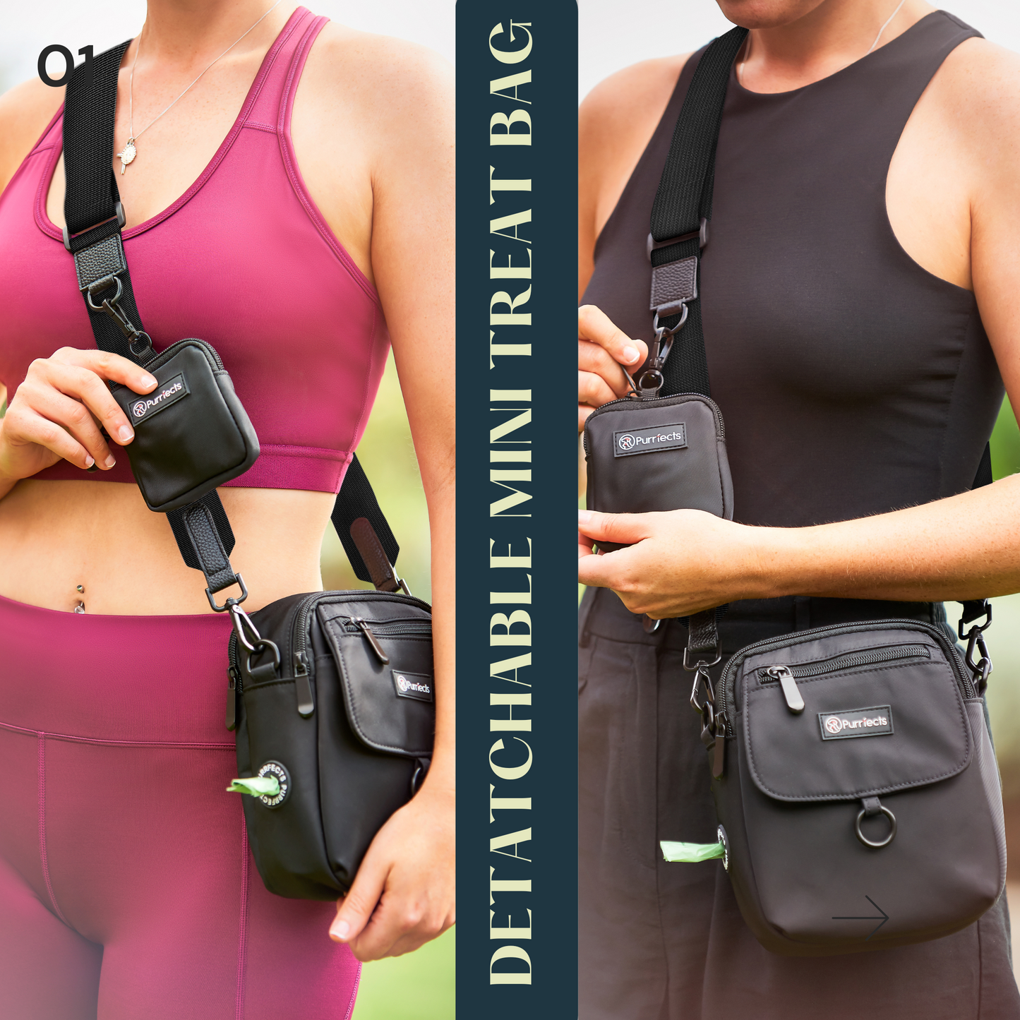 Purrfects Dog Walking Bag - Grab & Go Range (Black)