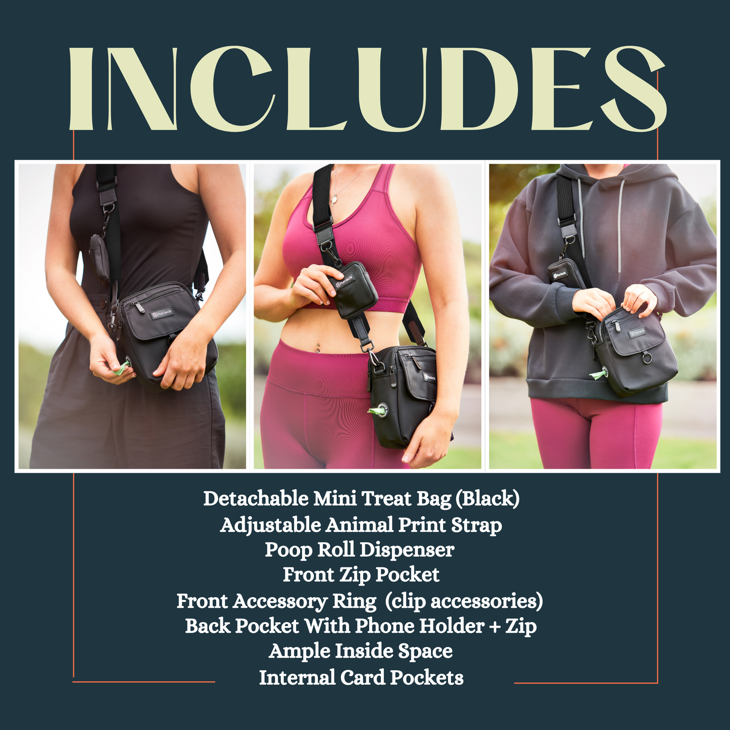Purrfects Dog Walking Bag - Grab & Go Range (Black)