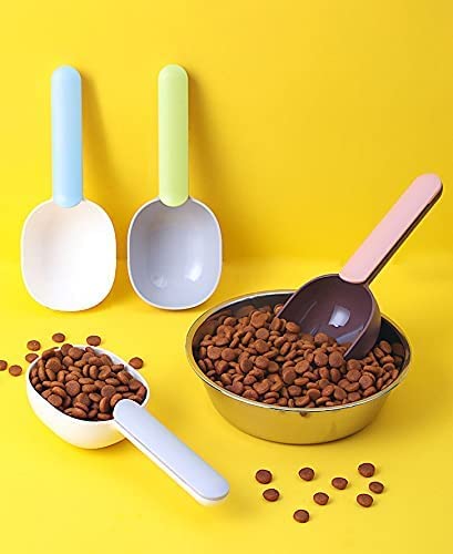 Purrfects Pet Food Scoop & Clip (Grey/White)