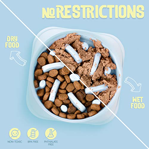 Purrfects Slow Feeder Dog Bowl (Sky Blue)