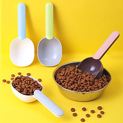 Purrfects Pet Food Scoop & Clip (Neon/Grey)