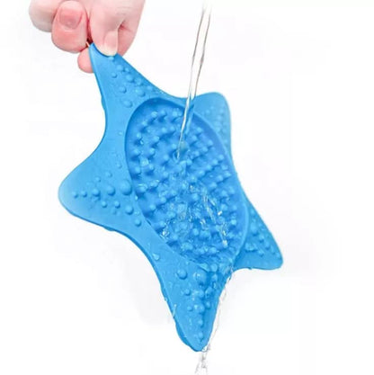 Starfish Lick mats for dogs - Suction dog lick mat for feeding & bathing