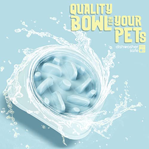 Purrfects Slow Feeder Dog Bowl (Sky Blue)