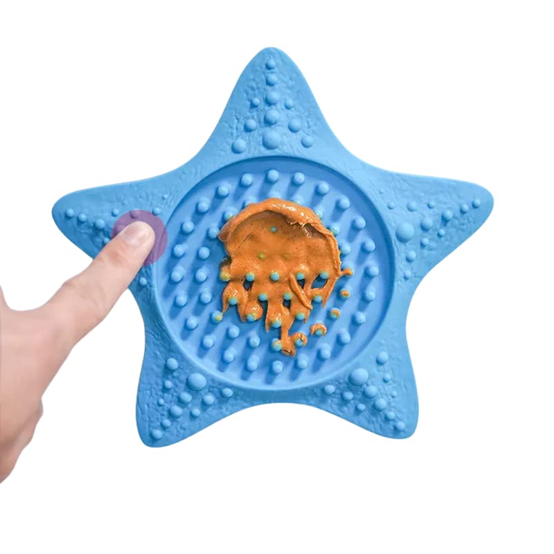 Starfish Lick mats for dogs - Suction dog lick mat for feeding & bathing