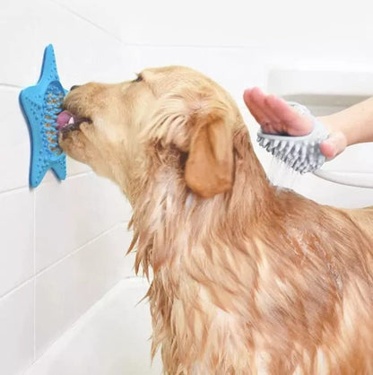 Starfish Lick mats for dogs - Suction dog lick mat for feeding & bathing